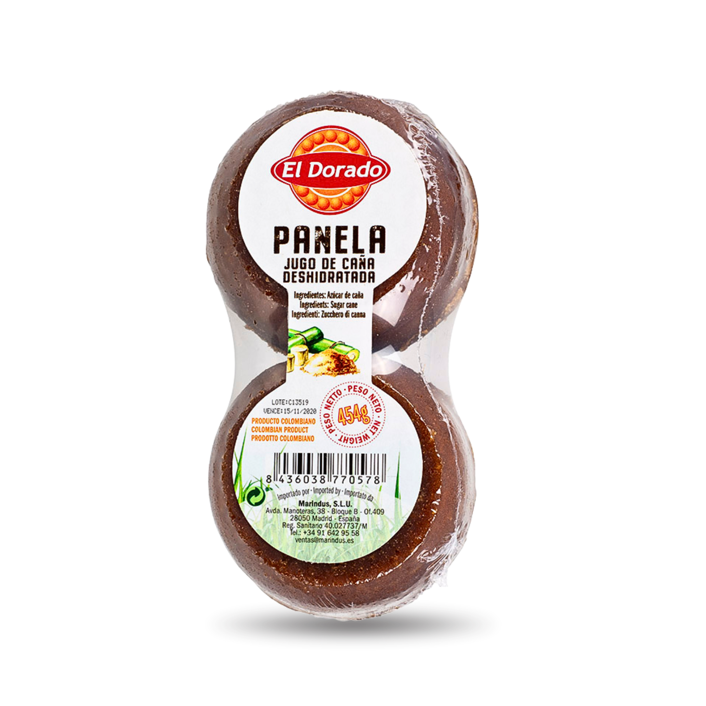 El Dorado Panela (cukranendrių cukraus luitai) — 454 g (4 × 113,5 g)